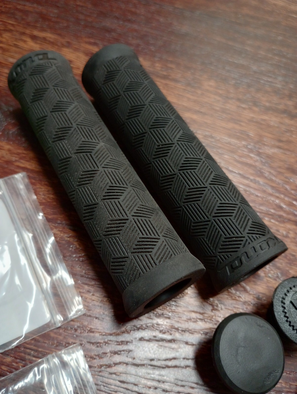 Mountain Bike Parts Lot KONA Lanai Grips Bar Ends French Valve Caps Cable Clips+