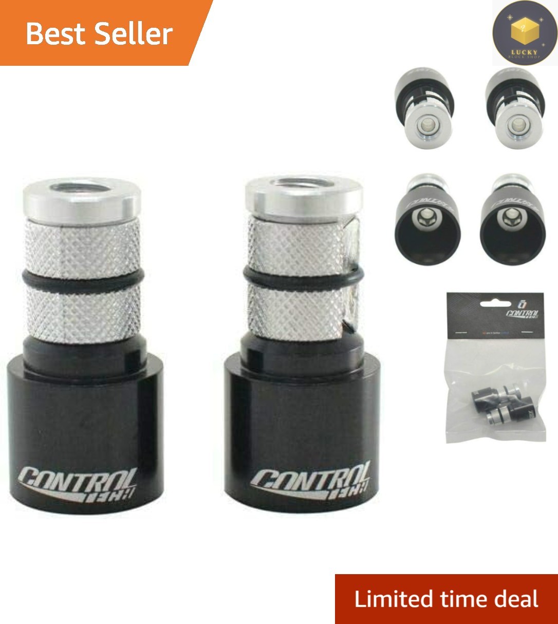 Lightweight Aluminum 20mm Handlebar Extensions with Weather Seals – 1 Pair