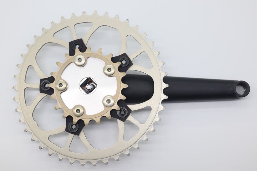SYNCROS Revolution MTB Crankset Chromoly Crank Arm Bicycle Chainring Black Used
