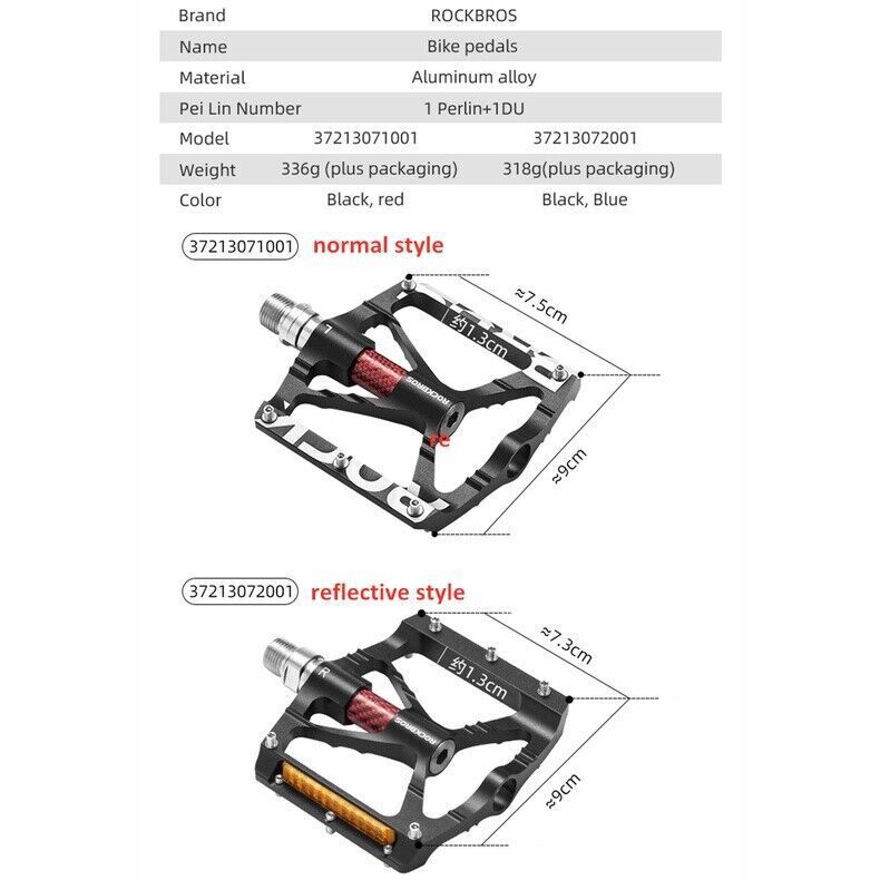 Bicycle Pedals Perlin Anti-slip Aluminum Alloy Mountain Bike Riding Footpegs