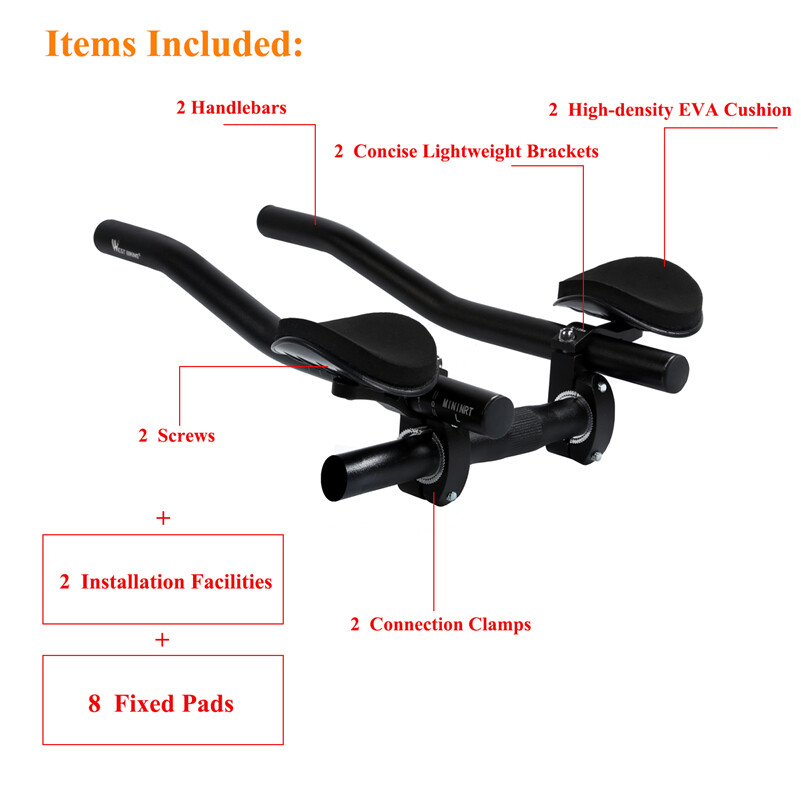 Bicycle Rest Handlebar Clip on Aero Bars Road Bike Extension Triathlon Aerobars