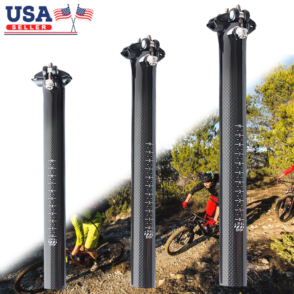 TOSEEK MTB Bike Seatpost Carbon Fiber 27.2/30.8/31.6mm Mountain Road Seat Tube