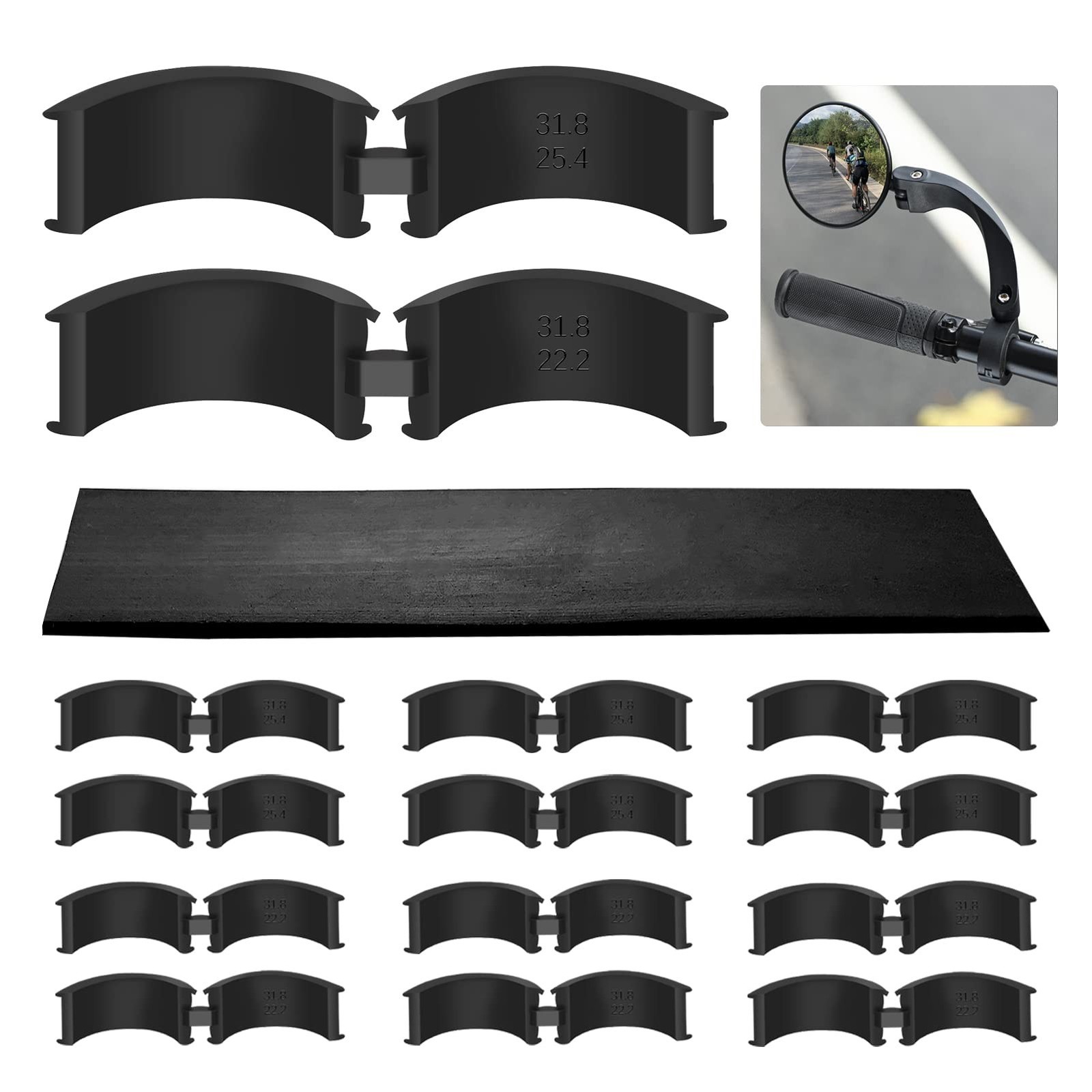 12 Pcs Bicycle Handlebar Rubber Gasket & 1 Rubber DIY Gasket, Anti-Vibration …