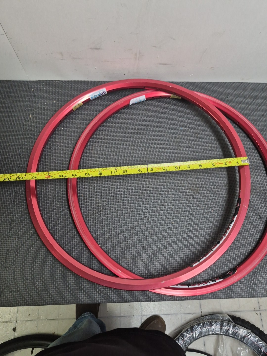 Alienation Ankle Biter 20 Inch 451×14.6mm Red Anodized 36 Hole Rims Pair 2 Used