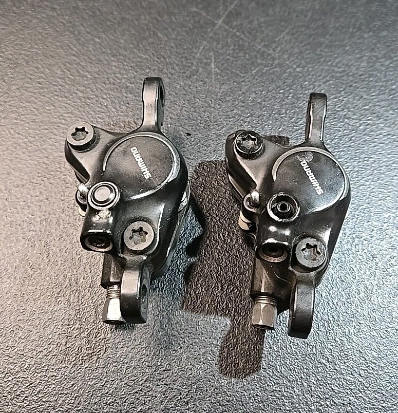 Set Shimano BR-M315 Hydraulic Disc Brake Caliper Black Bicycle Brakes Hydro Mtb