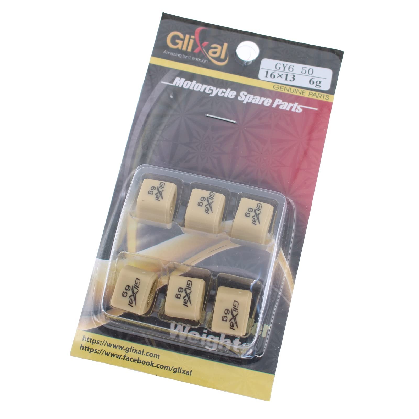 Glixal 16x13mm High Performance Polygon Variator Sliders, Racing Sliding 6g