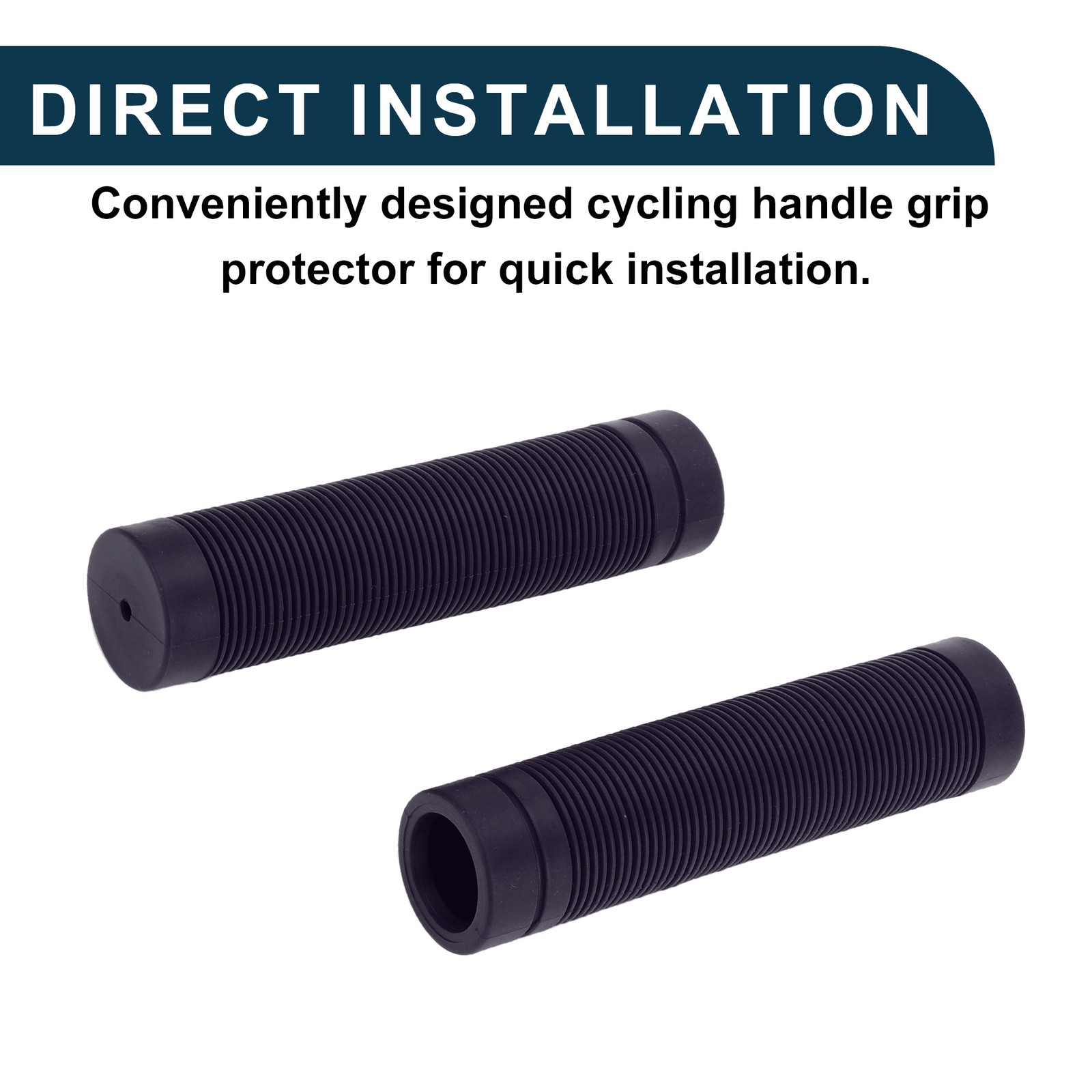 Bike Handlebar Grip Cover 125mm Soft Cycling End Grip Protector Navy Blue 1 Pair