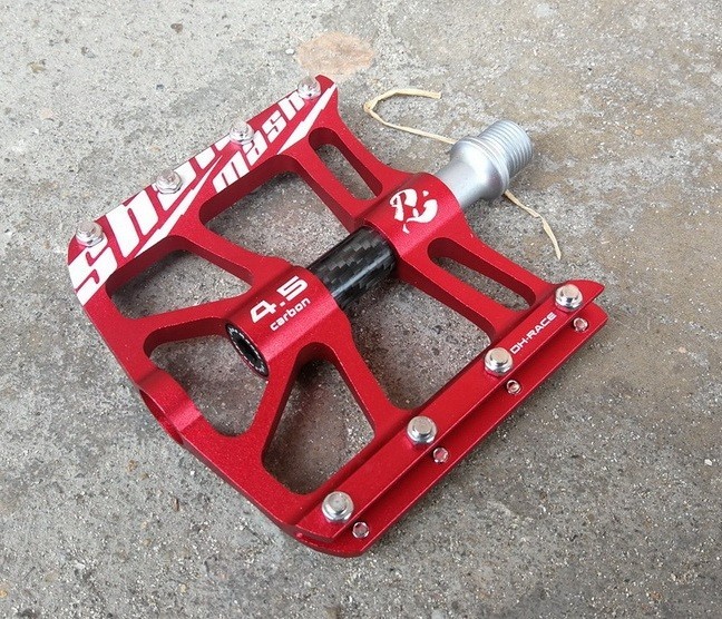 Aluminum Carbon Road MTB Mountain Bike Pedal 3 Bearing AM Flat Pedals Anti-slip