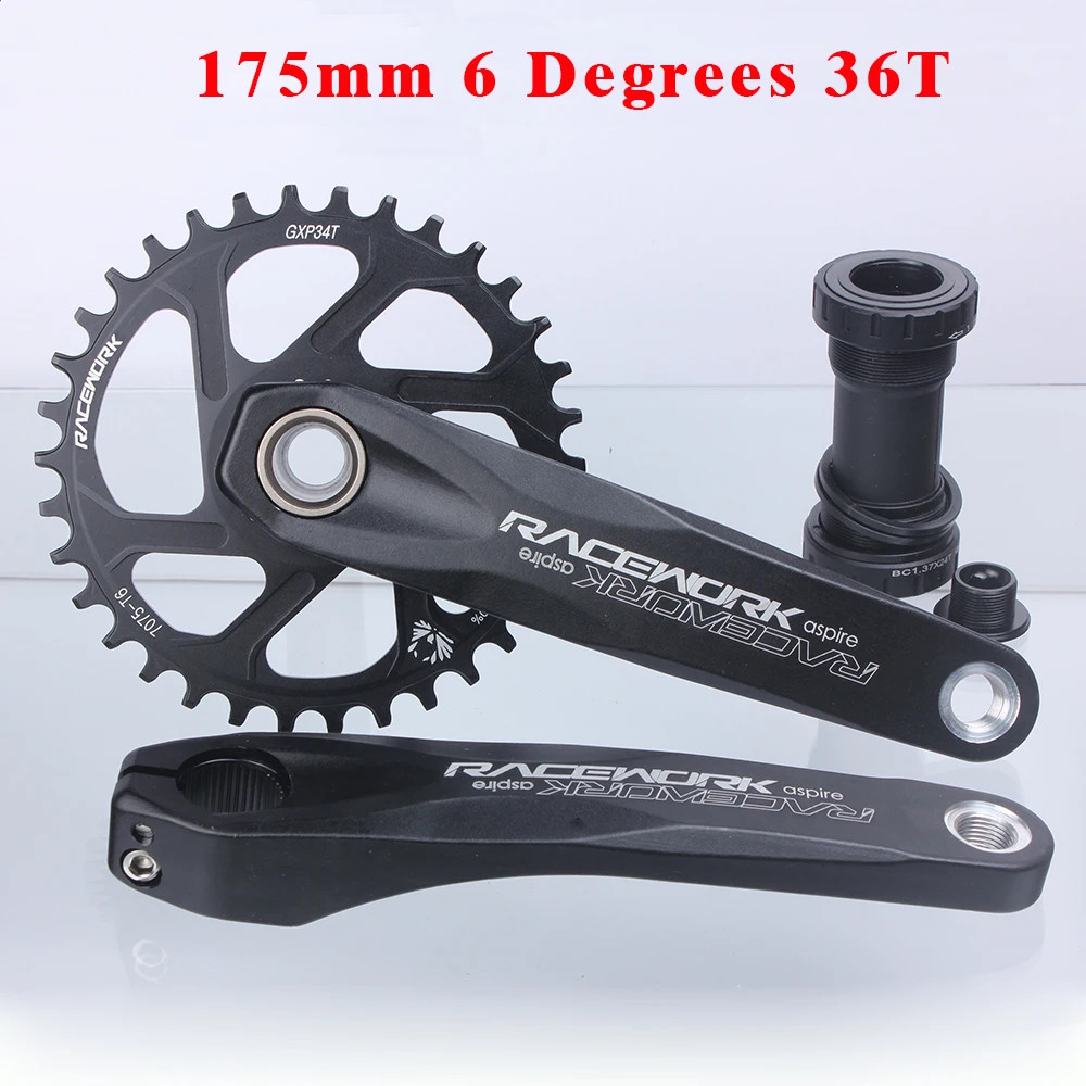 Mountain Bike Crankset 170/175mm Crank Narrow Wide Chainring 32-38T Crankset
