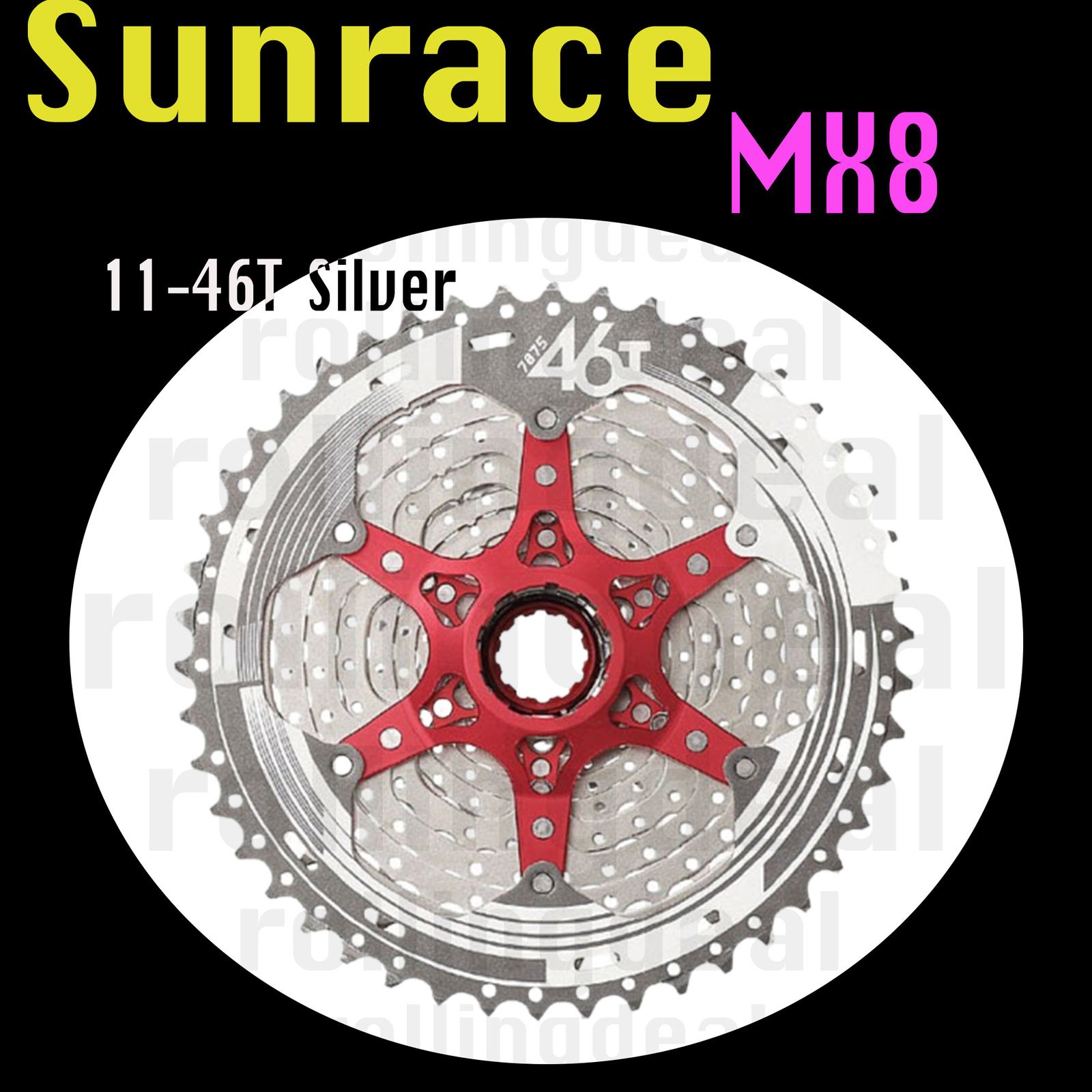 Sunrace MX8 11 Speed Cassette Silver chrome 11-46T MTB NIB