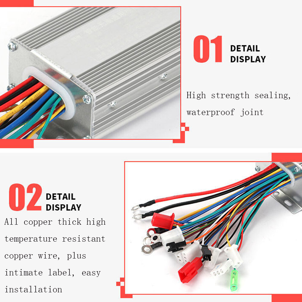 36/48/60/64V 350/450W Electric Bike Brushless Motor Controller DC E-Scooter Part