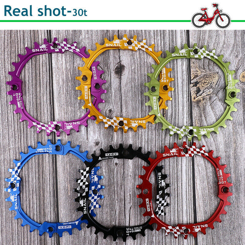 US Bicycle BMX MTB Chainring 104BCD 30T-52T Narrow Wide Single Tooth Chain Ring