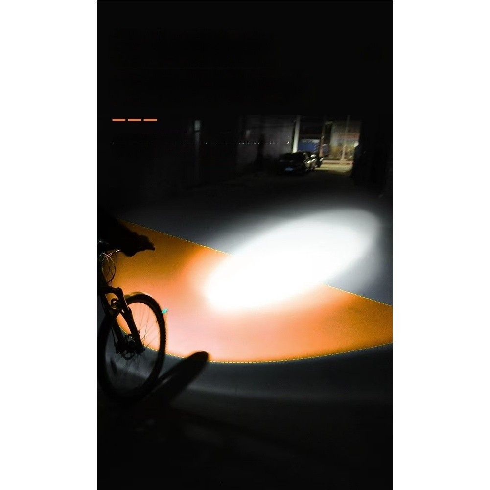 Bicycle Front Light Solar USB Rechargeable Smart Display For battery Level