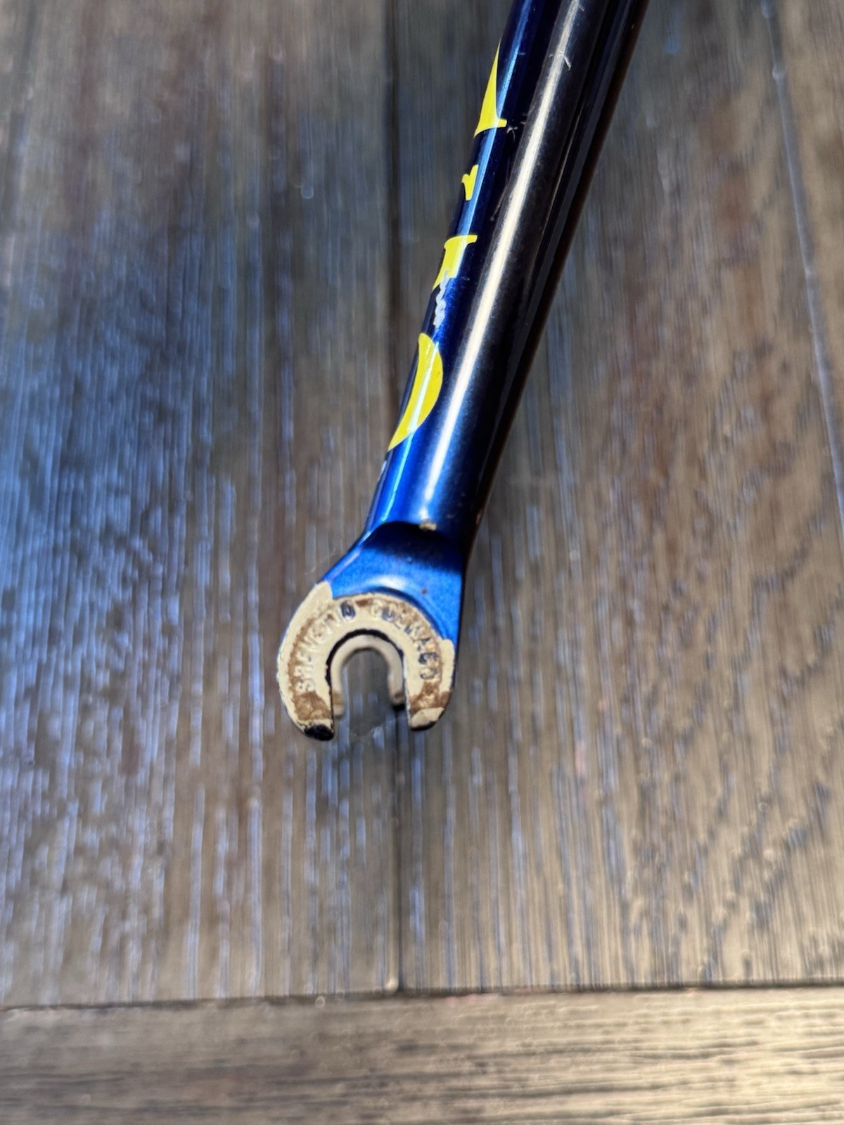 Colnago Steel Straight Fork 700C 1” Threaded Pantograph Crown Blue Vintage Road