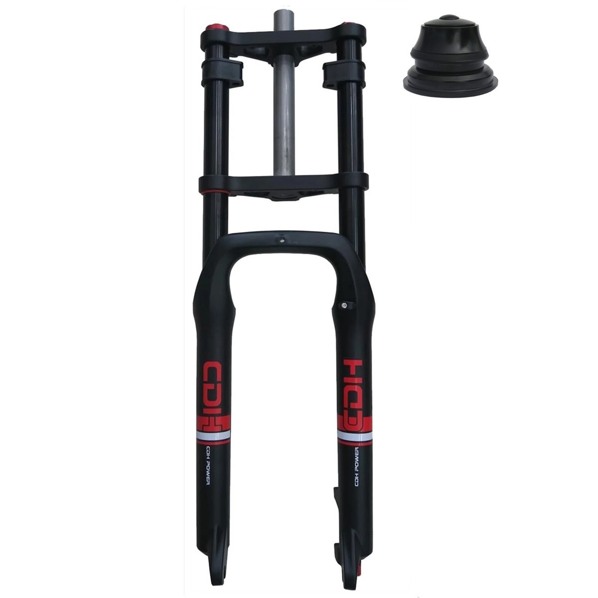 26*4.0″ Bike Fork Air Suspension Fork Double Shoulder & 44-55mm Tapered Headset