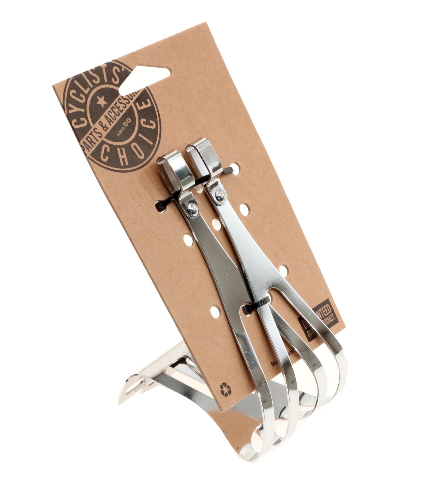 Chien King Single Strap Steel Toe Clips Large Silver w/ Bolts Bike Clip NEW