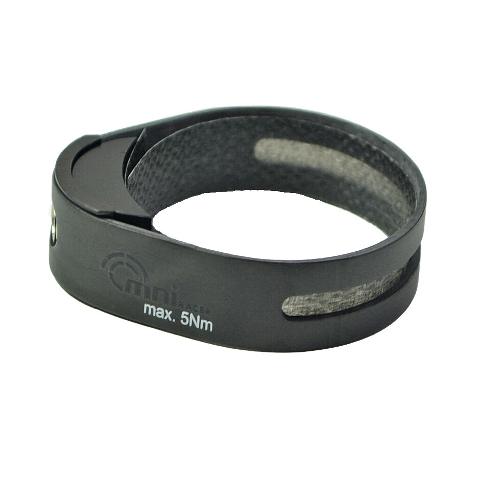 OMNI Racer WORLDS LIGHTEST CARBON Seatpost Clamp 31.8-32mm JUST 5.8 Grams! MATTE