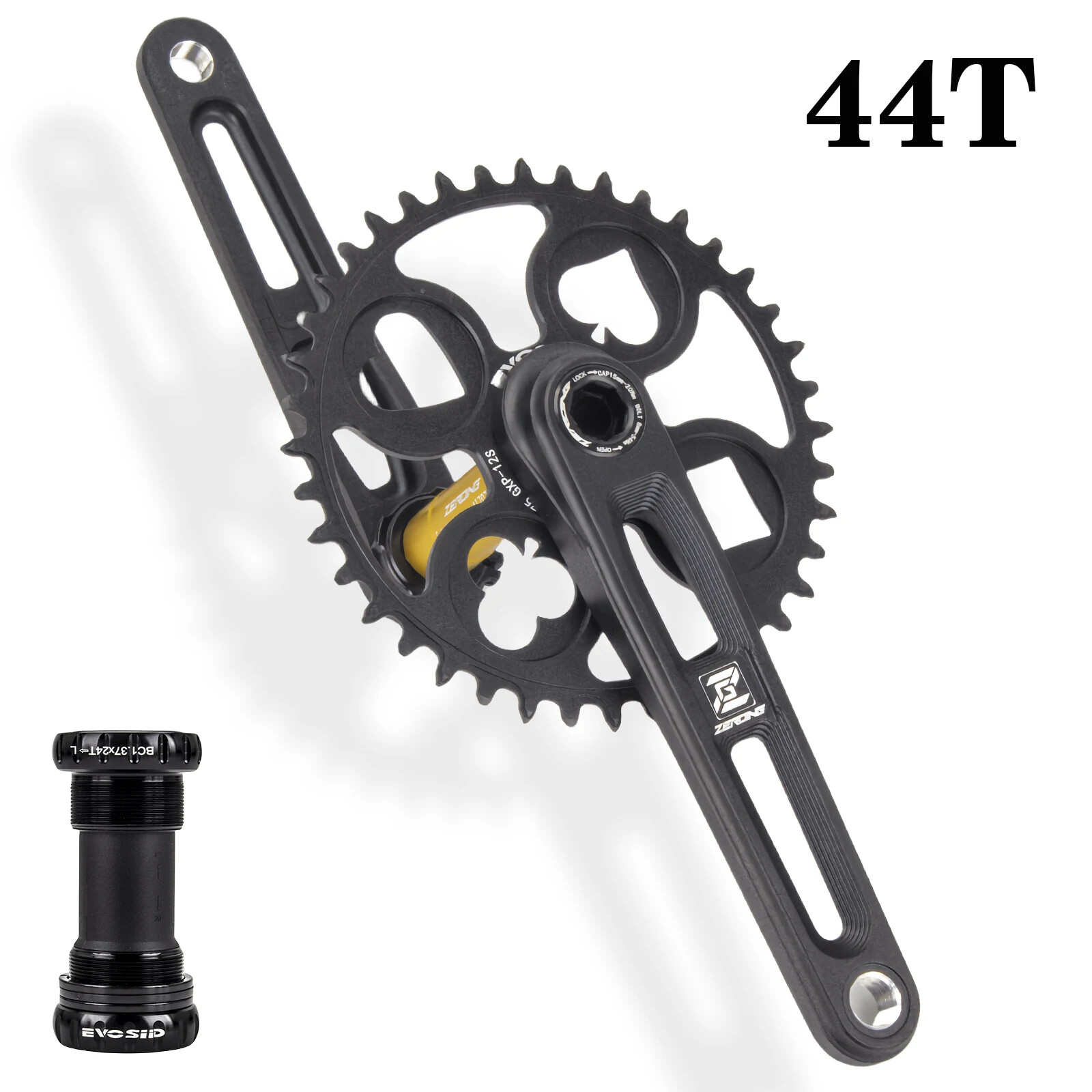 Road Bike Crankset 165mm 170mm Bicycle Crank Arm with 40 42 44 46 48T Chainring