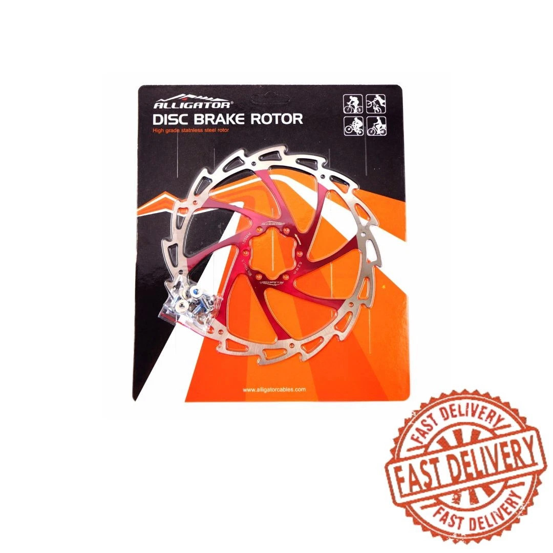 ALLIGATOR Light Weight Wind Cutter Disc Brake Rotor Red 140/160/180/203mm