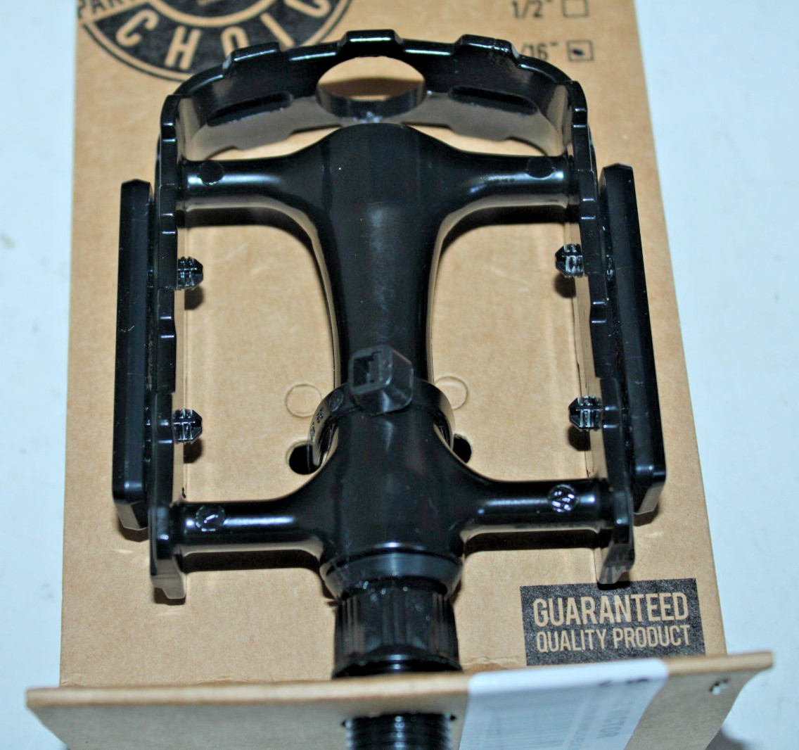 VP-Components Platform Bike Pedals Black 9/16″ Black VPE-465 Alloy MTB Road Dirt