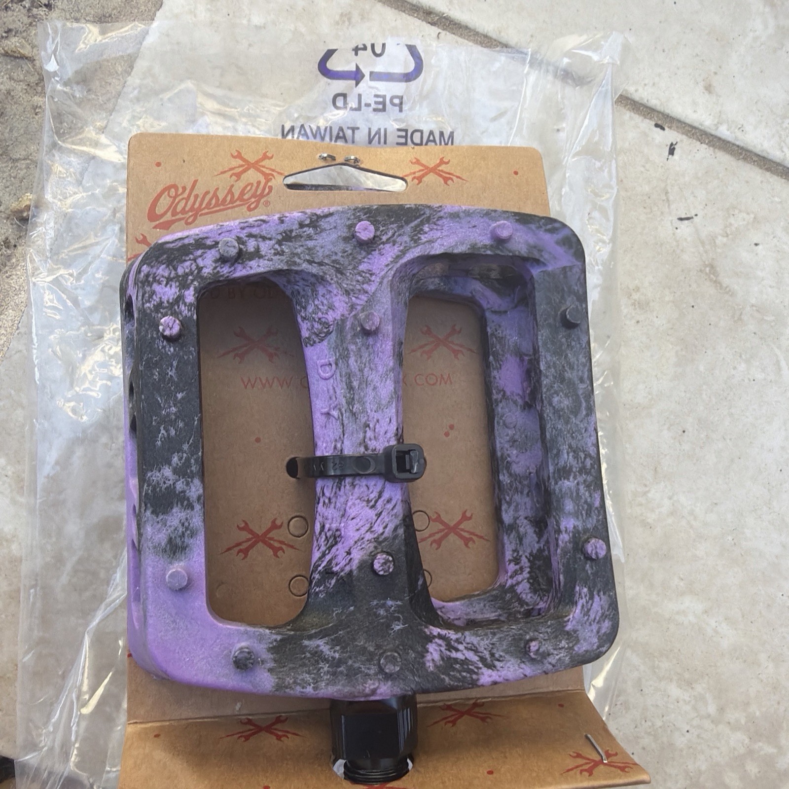 ODYSSEY Twisted Pro PC Pedals Purple/Black swirl 9/16