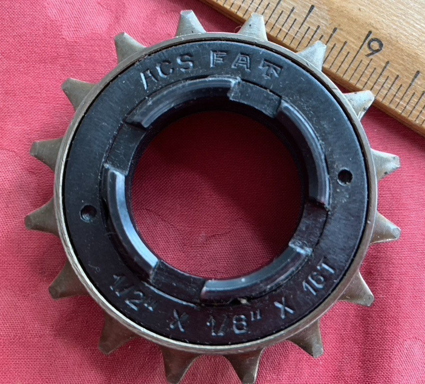 old school ACS FAT 16T Freewheel 16 Tooth NOS 1/2” x 1/8” BMX Bike