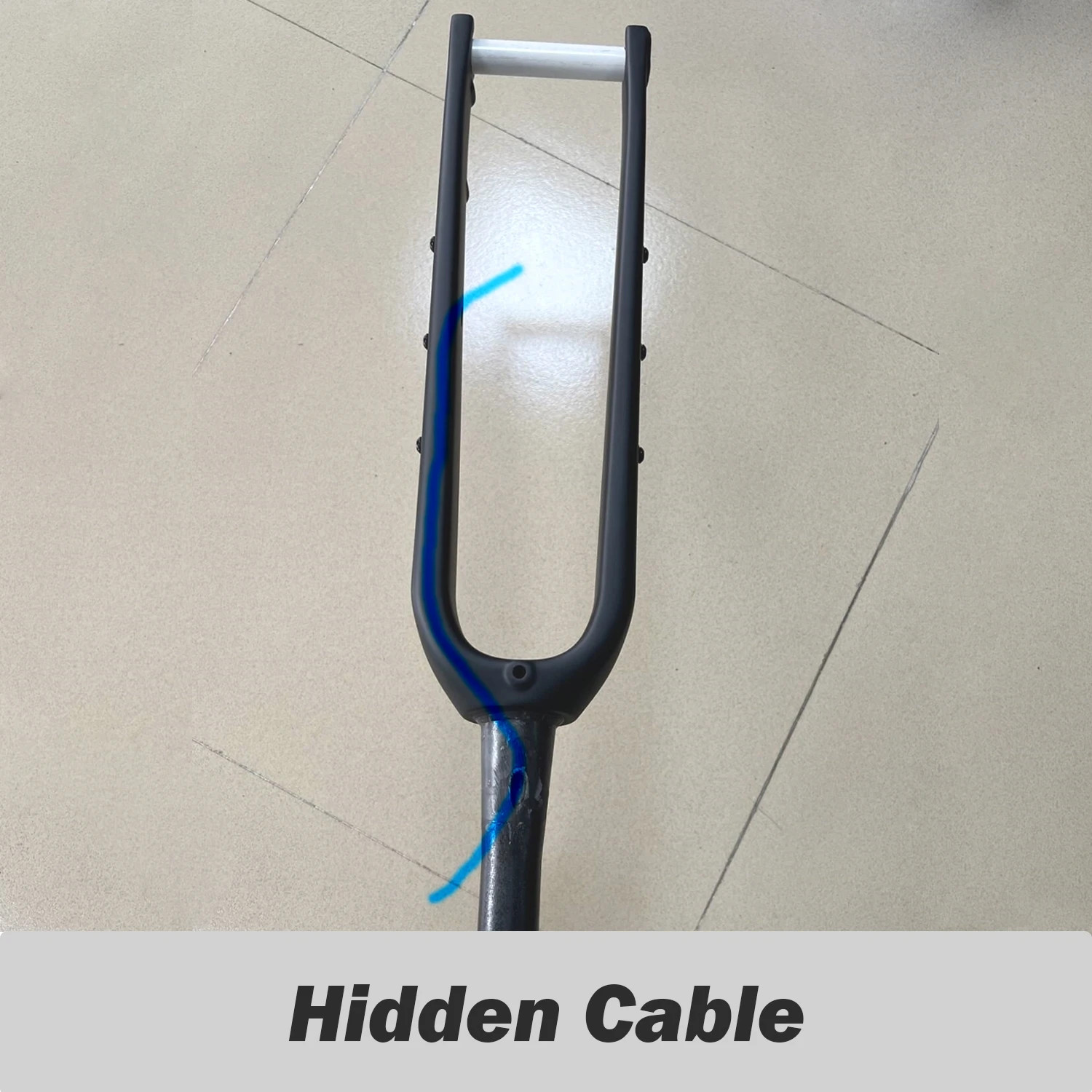 Carbon Fiber Gravel Road Bike Fork 700C 100*12mm Thru Axle Hidden External Cable