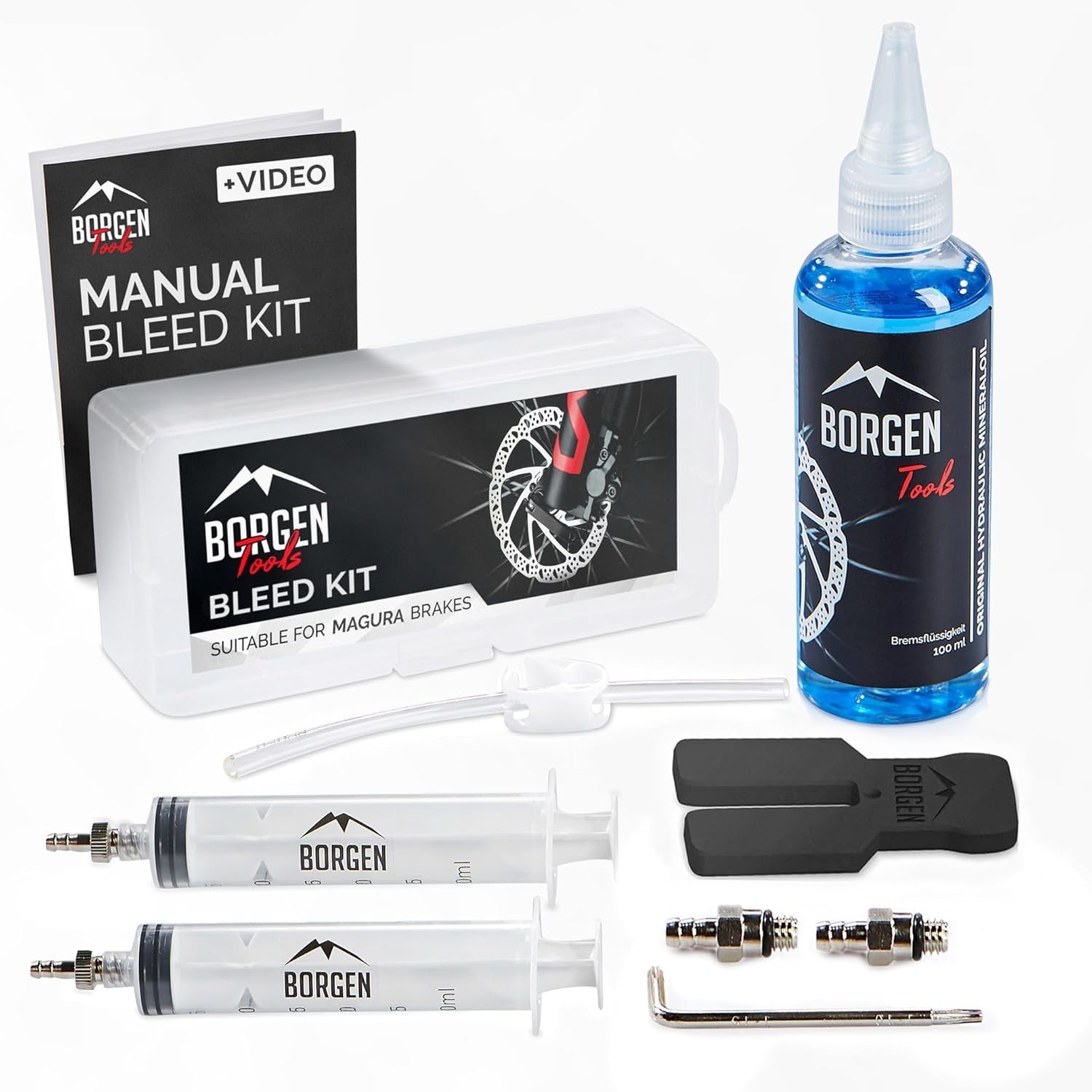 Bicycle Brake Bleed Kit for Magura – 100ml Oil & Fast Bleeding Syringe