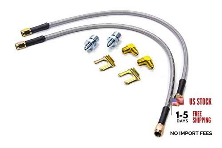 Brake Hose Kit, Flexline, DOT Approved, 18 in, 3 AN Hose, 3 AN Straight