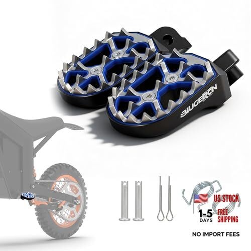 Foot Pegs for Tutti Soleil 01,Double-Deck CNC Stainless Steel Ebike Black