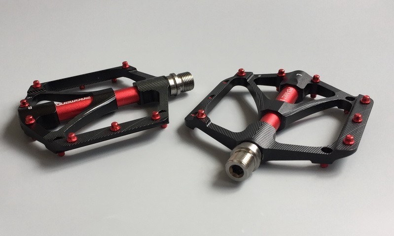 Aluminum Titanum axle Road MTB Mountain Bike Bicycle Pedal 3 Bearing Flat Pedals