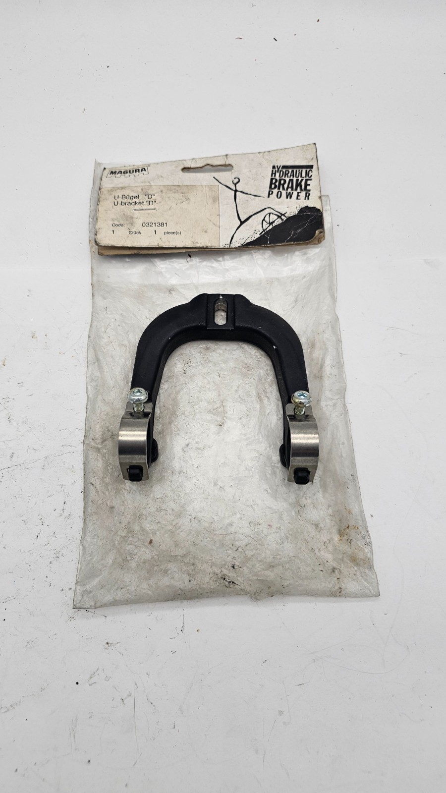 MAGURA U-BUGEL «D» BRAKE BOOSTER, ADAPTER, NEW IN BOX, BLACK, MADE IN GERMANY
