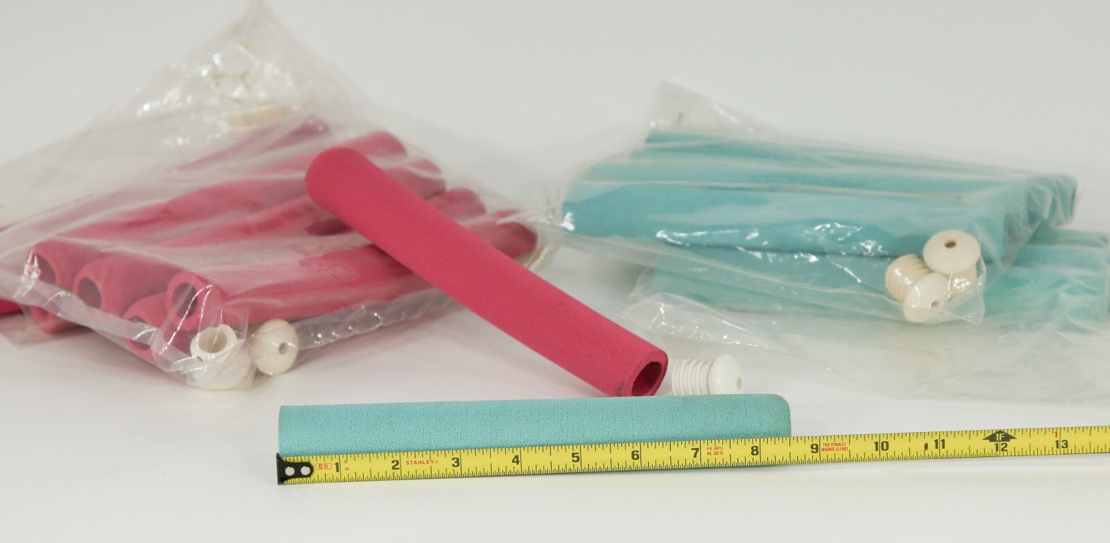 Vintage PADDED FOAM HANDLEBAR GRIPS for Drop Down Bars, Choice Pink or Teal, NOS