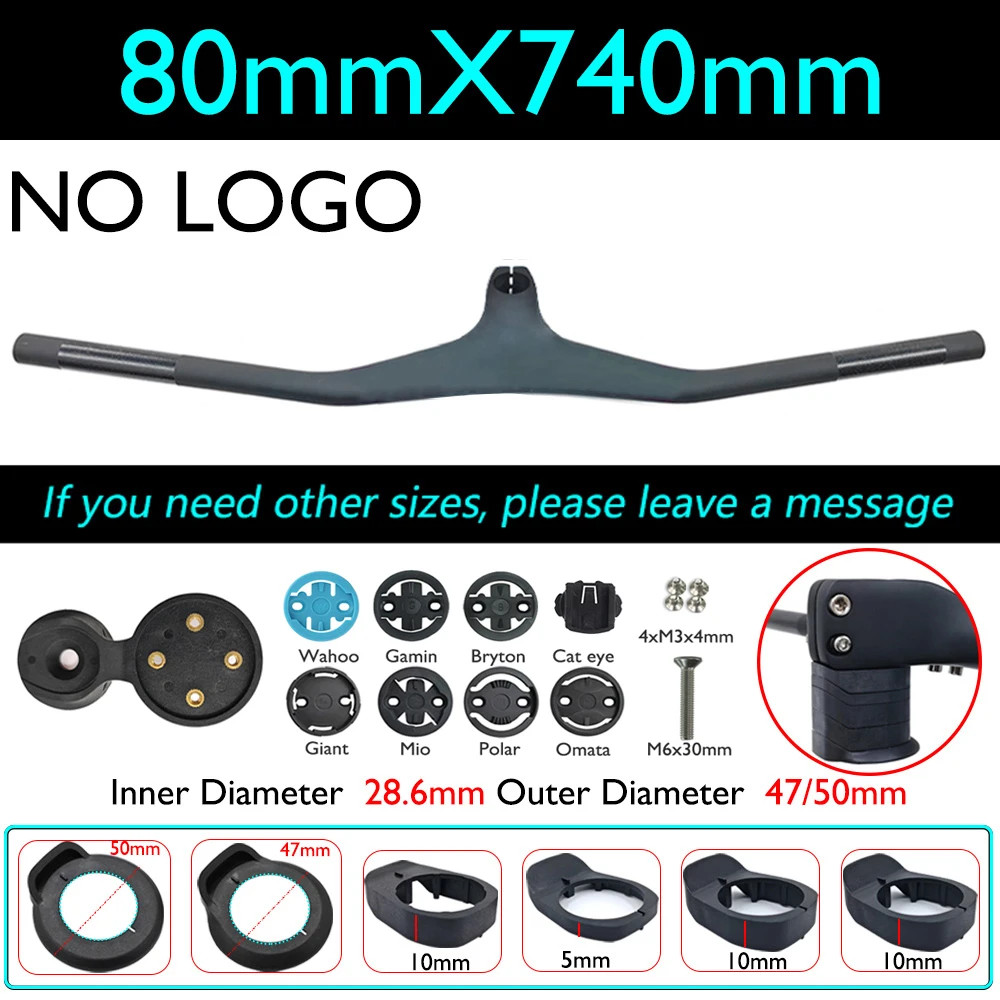 Carbon XC Mountain Bike Integrated Handlebars -17° 28.6mm Bicycle Accessories