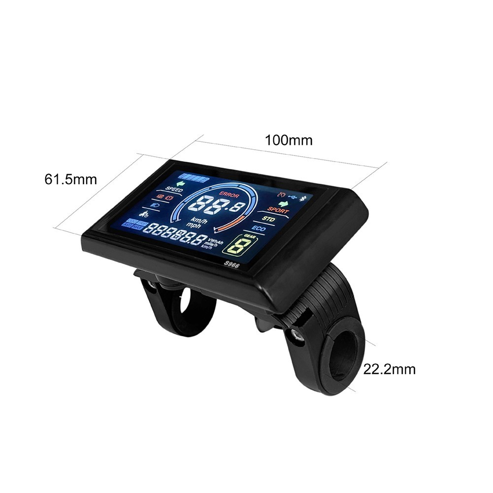 LCDS966 Electric Bike Display with Clear Data Readouts for No for 2 Protocol