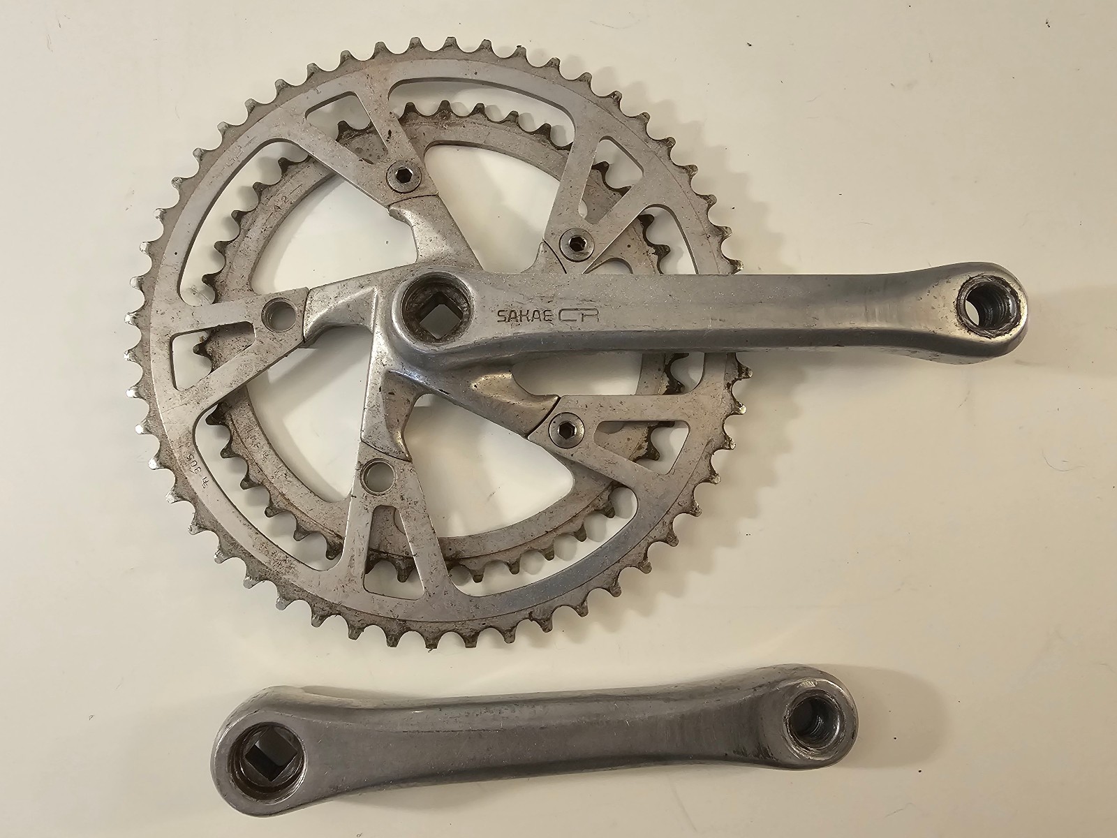 Sakae CR Bicycle Crankset..Double… 52 – 42 Teeth. Bike….170mm…Silver