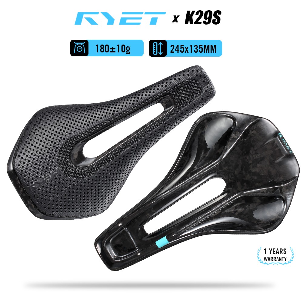 3D Printed Carbon Bike Saddle 135/145/155mm for MTB Gravel Road Bike Hollow Tech