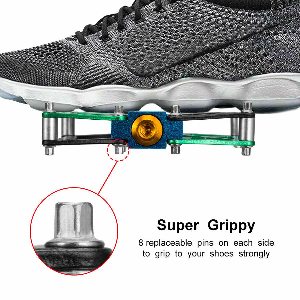 ROCKBROS Bike Platform Pedals Bicycle Flat Pedals Aluminum Alloy Anti-slip 9/16”