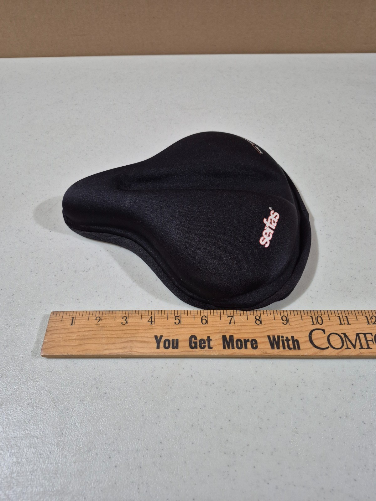 SERFAS Gel Bike Saddle Seat Pad Bicycle Cover Drawstring Deep Groove Design