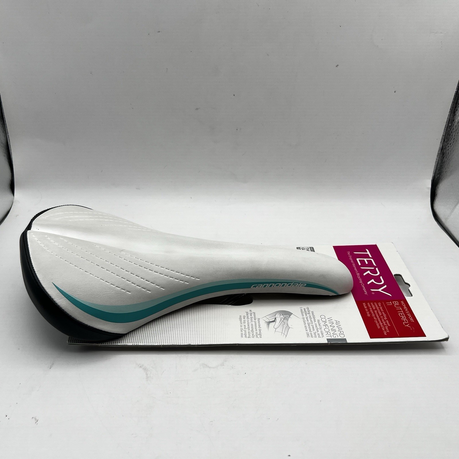 Terry Women’s Butterfly Ti Bike Saddle Seat, Comfortable Center Cutaway, White