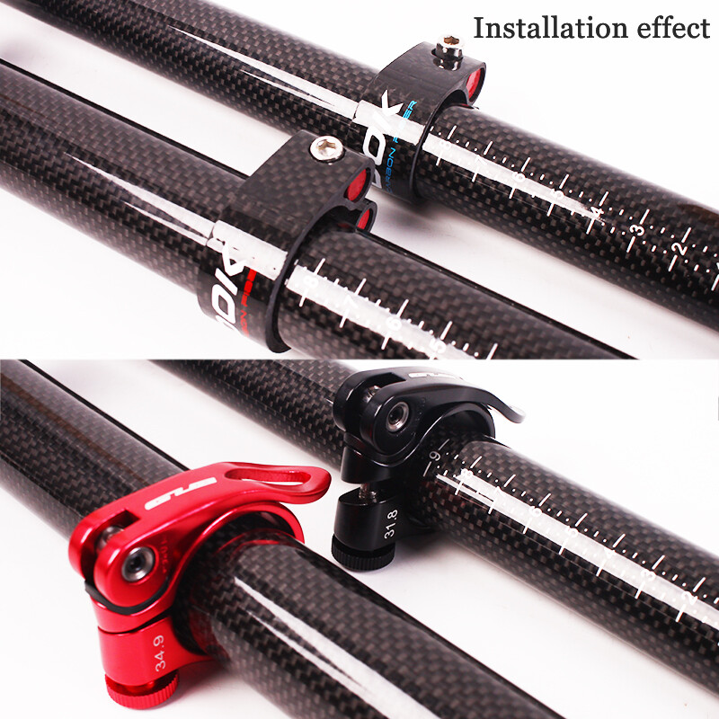 27.2/30.8/31.6mm Seatpost Carbon Fiber 350/400mm MTB Road Bike Seat Post Clamp