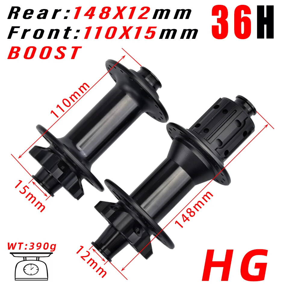 Bicycle Hub 36 Holes HG/XD/MS 141*10mm 148*12mm Structure Mountain Bike Hub