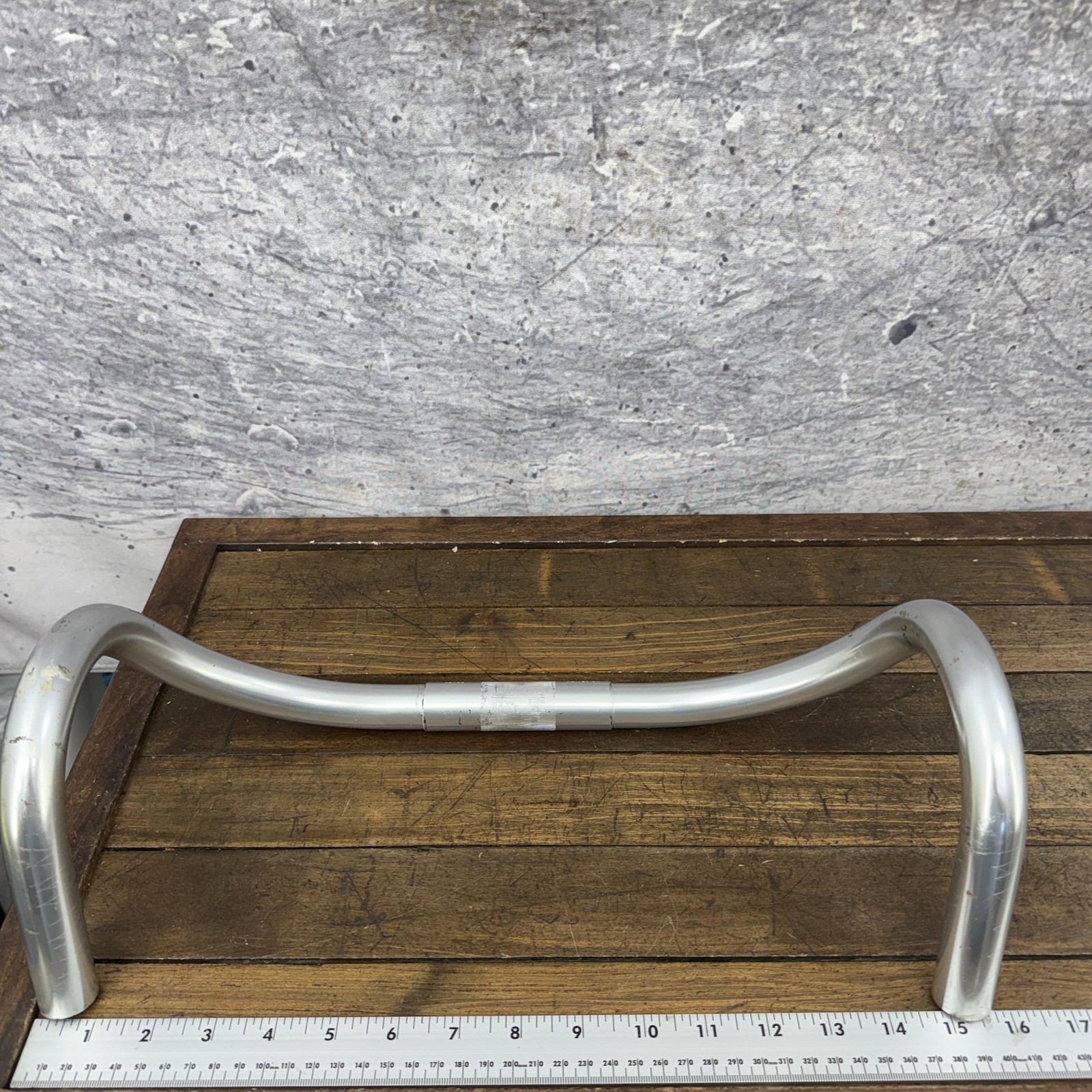 Vintage Cinelli Criterium Drop Handlebar 38cm 26.4 Clamp Silver Alloy Road Bar
