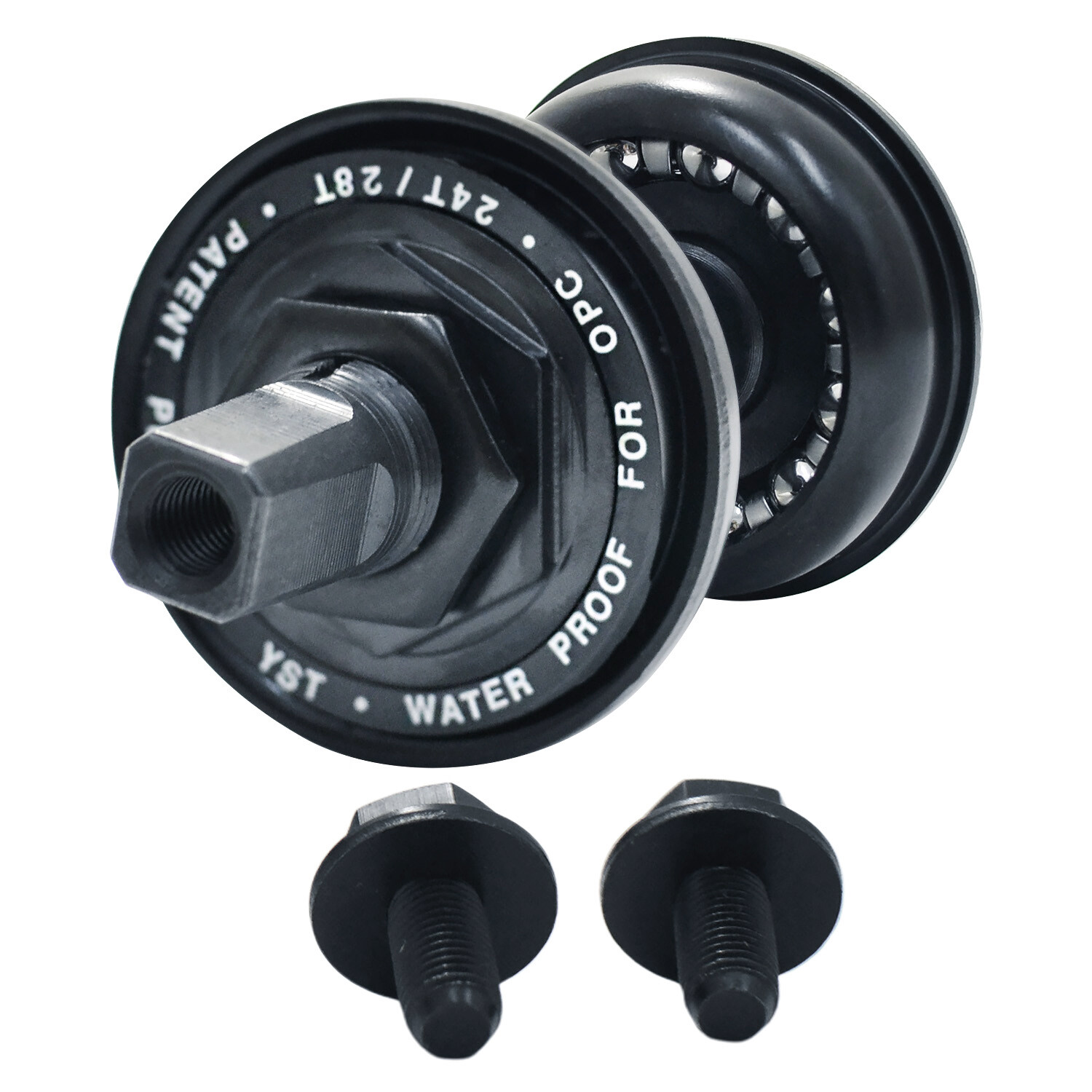YST BMX Wernch Type Water Proof System 127mm Square Taper Spindle BB , Black