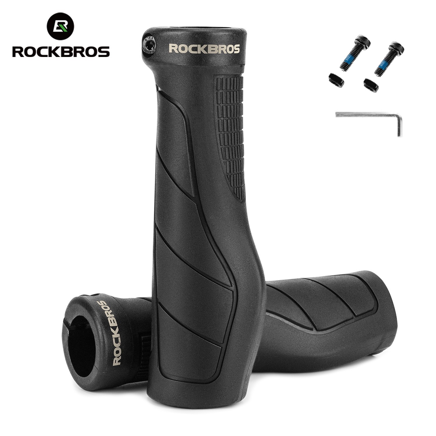 ROCKBROS Bike Grips Ergonomic Non-Slip Comfort Handlebar Grips Single Lock-on