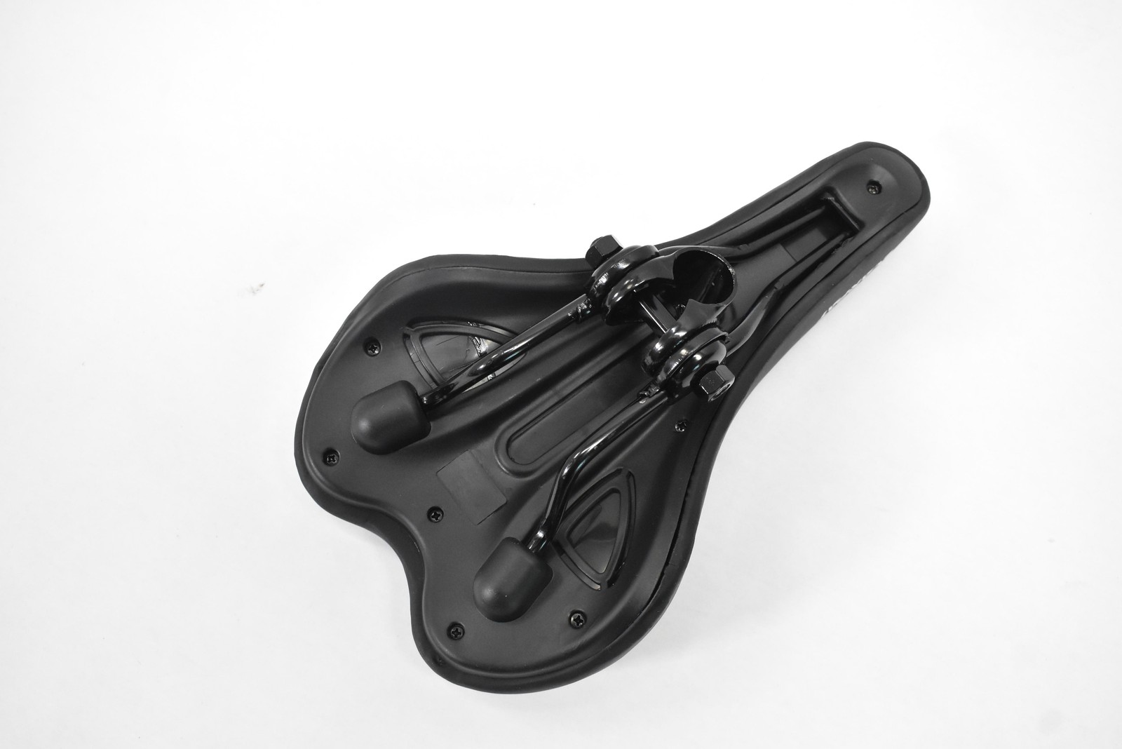 ECARPAT Wide Comfort Bike Saddle Seat Synthetic Steel Plastic Women 11 In Black