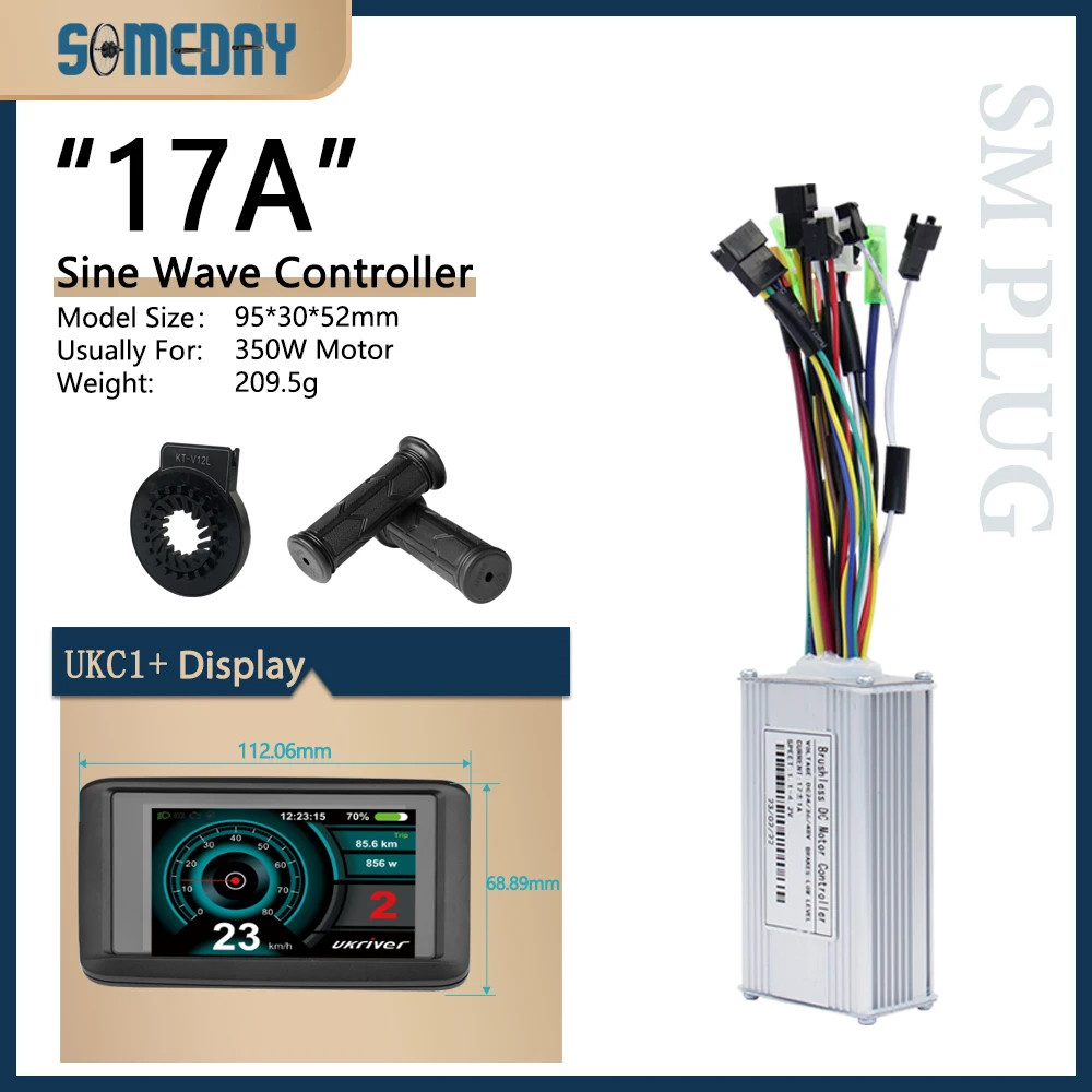 15A-40A 24V-48V Three-Mode E-bike Sine Wave Controller for 250W-1000W Hub Motor