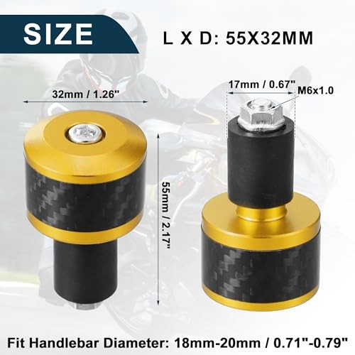 Motorcycle Handlebar End Plug Aluminum Alloy 18mm-20mm 0.71″-0.79″ Fashionable