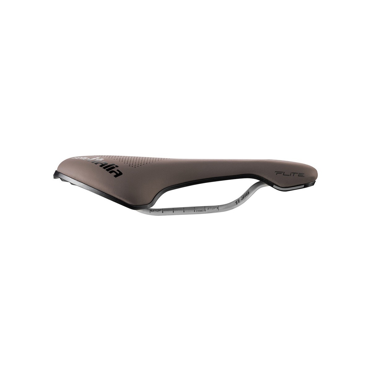 SELLE ITALIA FLITE BOOST GRAVEL – SUPERFLOW – TI 316 RAILS – BROWN GRAVEL SADDLE