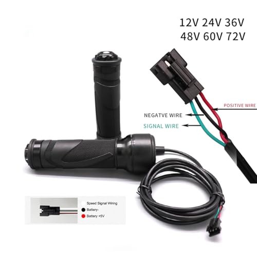 Electric Bike Full Twist Throttle Speed Control Handle 24V 36V 48V 60V SM Plug